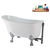 51'' Streamline NAA372CH-BGM Soaking Clawfoot Tub and Tray with External Drain