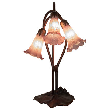 16 High Lavender Pond Lily 3 LT Accent Lamp