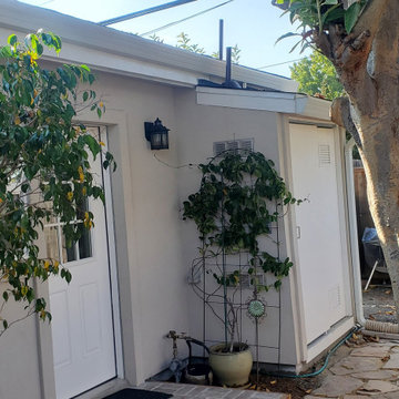 Outdoor laundry area