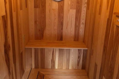 Example of a minimalist powder room design in Sacramento