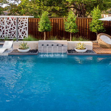 Dallas Linear Pool with Modern Panels