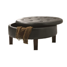 36 X 48 Footstools Ottomans Houzz Coaster Round Upholstered Storage Ottoman With Tufted Top