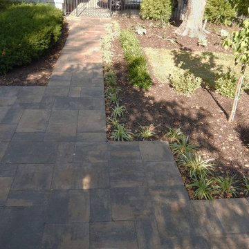 Modern-style Patio, Walkway & Firepit
