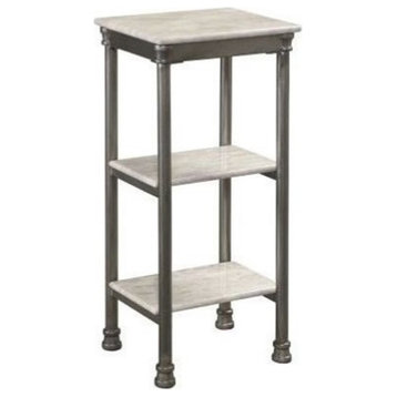 Catania Modern / Contemporary Stainless Steel Three Tier Shelf in Gray