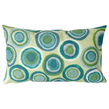 Visions II Puddle Dot Pillow, Spa, 12"x20"