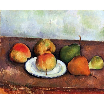 Paul Cezanne Still Life, Plate and Fruit, 20"x25" Wall Decal