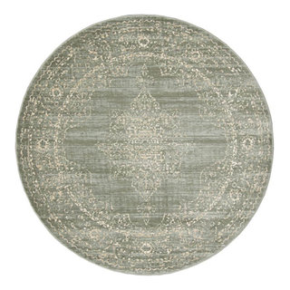 Radici 3563/0054/GREEN Colosseo 5'3 Round Indoor Area Rug - Contemporary -  Area Rugs - by Uber Bazaar