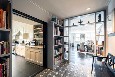 Inspiration for a contemporary entryway remodel in New York