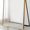 Arched Full Length Aluminium Metal Framed Wall-Mounted Mirror, Gold, 71"x24"