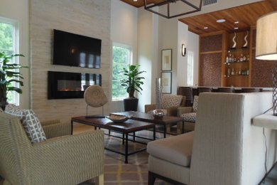 Trendy living room photo in Philadelphia