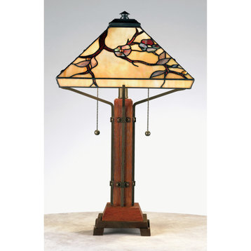 Quoizel TF6898M Grove Park 2 Light Table Lamp in Multi