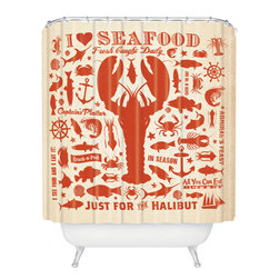 Deny Designs Anderson Design Group Lobster Pattern Shower Curtain - Shower Curtains