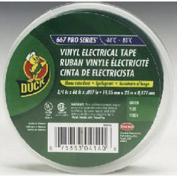 Duck 04140 Professional Electrical Tape, 3/4"x66', Green