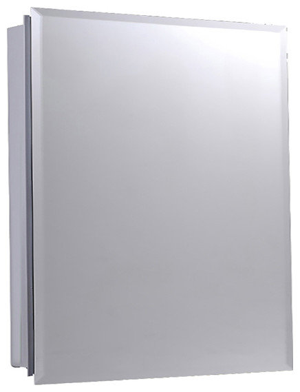 Euroline Medicine Cabinet, 16"x22", Beveled Edge, Surface Mounted