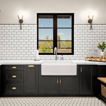 Desert Mountain Laundry Room Design:Cabinetry, Tile, Flooring, Counter