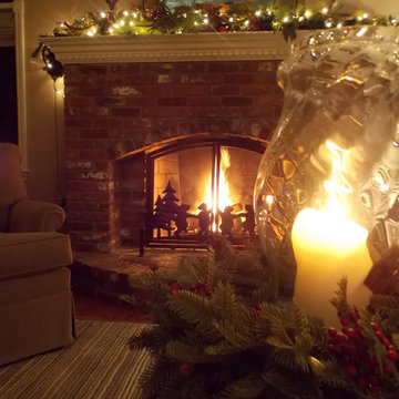 New England Home Decorated For Christmas