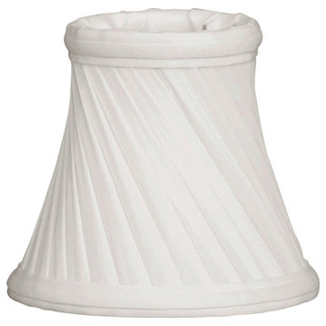 Royal Designs 5" Twisted Bell Chandelier Lamp Shade, 3x5x4.5, White, Single