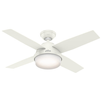 Hunter Fan Company 44" Dempsey Fresh White Ceiling Fan With Light/Remote