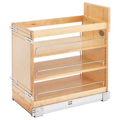 Wood Door/Drawer Base Cabinet Pull Out Organizer With Soft Close, 11.75"