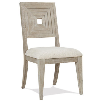 Riverside Furniture Cascade Upholstered Wood Back Side Chair, Set of 2