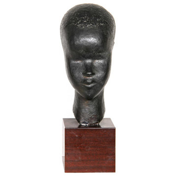 Ruth Gutman, African Woman, Sculpture With Black Patina