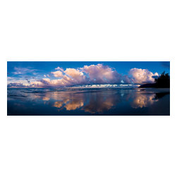 Douglas Page Photographic Arts - Punaluu Beach Reflections Panorama, Giclee, 48"x16" - Prints And Posters