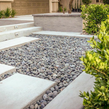 "Modern Front Yard — Stylish Entry Transformation