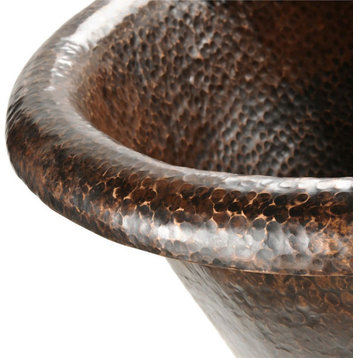 Premier Copper Products BTM72DBOF Hammered Copper Modern Style - Oil Rubbed