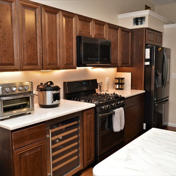 Portage, IN. Kountry Wood Products. Lava Cherry Kitchen