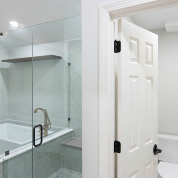 Contemporary Bohemian Primary Bath + Closet Remodel Overland Park, KS