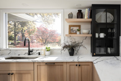 Inspiration for a transitional home design remodel in Portland