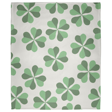 60 x 80 in Lucky Patch St. Patrick's Day Throw Blanket, Laurel Tree Green