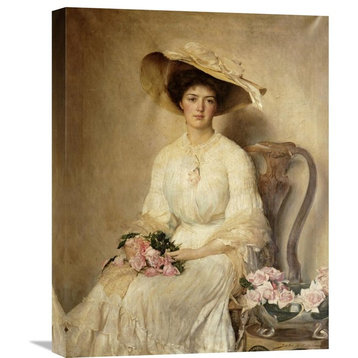 "Portrait of a Lady" Canvas Giclee by John Henry Frederick Bacon, 17"x22"