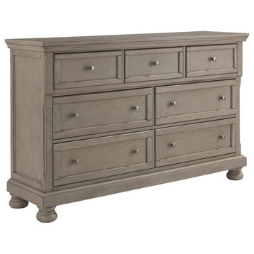 Ashley Furniture Lettner 7 Drawer Dresser in Light Gray