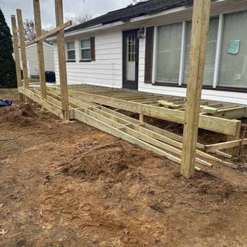 Front Porch w/ Handicap Ramp Build