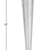 Traditional Silver Aluminum Metal Vase 30556