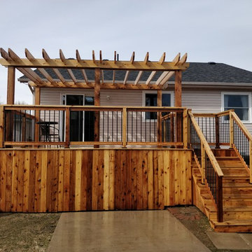 Cedar Deck with Storage and Pergola