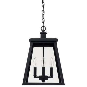Capital-Lighting Belmore 4-Light Outdoor Hanging Lantern 926842BK, Black