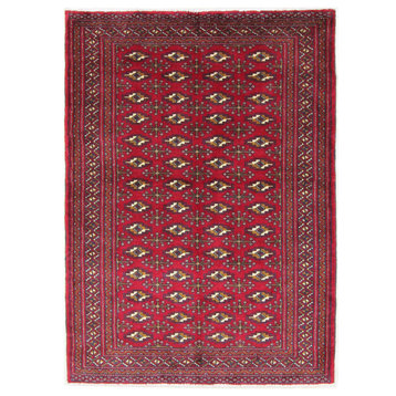 Persian Rug Turkaman 4'11"x3'8" Hand Knotted