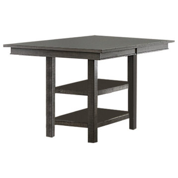Progressive Furniture Willow Rectangular Counter Table, Distressed Dark Gray