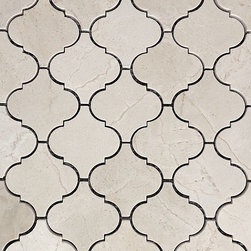 Arabesque Crema Marfil Honed and Polished Mosaic Tile - Mosaic Tile