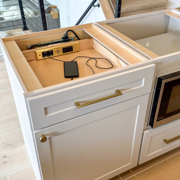 Kitchen Island Charging Drawers