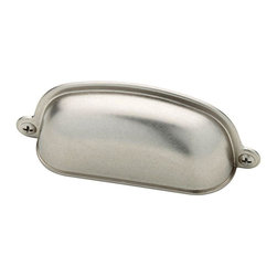 3 in. (76mm) Bedford Nickel Canopy Cup Pull - Cabinet And Drawer Handle Pulls