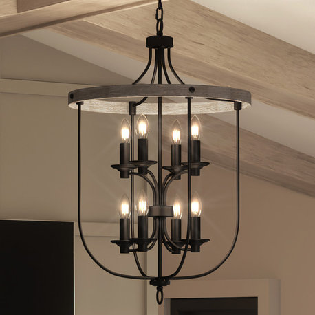 Luxury French Country Chandelier, Charcoal, UHP3451