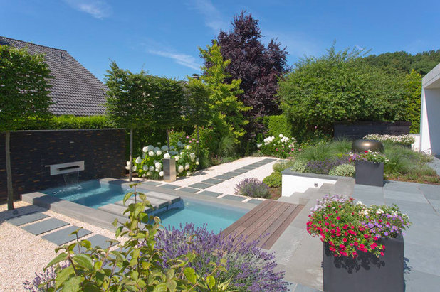 Gartenbesuch Ein moderner Garten mit Sichtachse in Münster