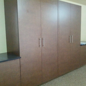 Windswept Bronze Cabinets and Bench areas