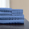 100% Cotton Plush 8 Piece Bath Towel Set by Lavish Home, Blue