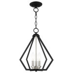 Livex Lighting - Livex Lighting 40923-04 Prism - Three Light Convertible Pendant - Canopy Included: Yes  Canopy DiPrism Three Light Co Black/Brushed NickelUL: Suitable for damp locations Energy Star Qualified: n/a ADA Certified: n/a  *Number of Lights: Lamp: 3-*Wattage:60w Candelabra Base bulb(s) *Bulb Included:No *Bulb Type:Candelabra Base *Finish Type:Black/Brushed Nickel