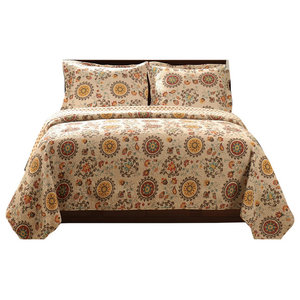 Greenland Andorra Twin Quilt Set, 2-Piece - Contemporary - Quilts And Quilt  Sets - by Uber Bazaar | Houzz