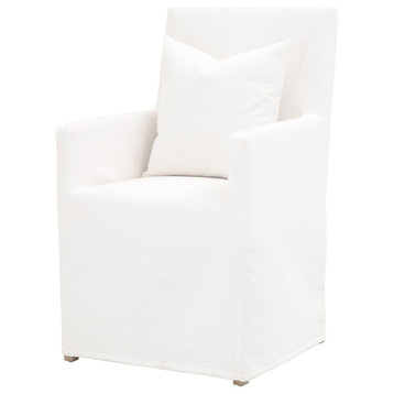 High Performance Off White Removable Slipcover Arm Chair Throw Pillow
